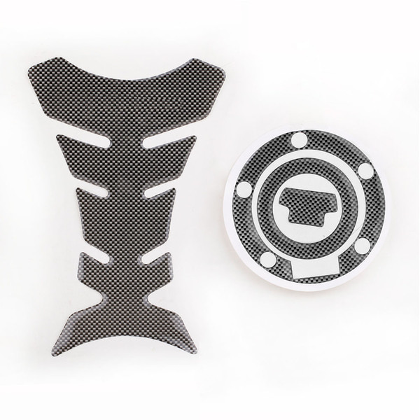 New Carbon-Look Fuel Tank Decal Pad + Gas Cap Pad Cover Sticker For Yamaha YZF R1 R6 order<$18no track