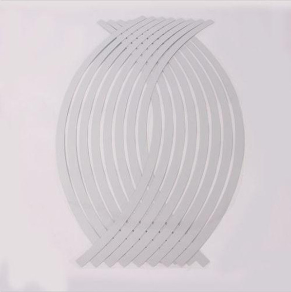 Best selling new white 17 / set of reflective CAR / MOTORCYCLE 17 inch wheel edge stripe sticker