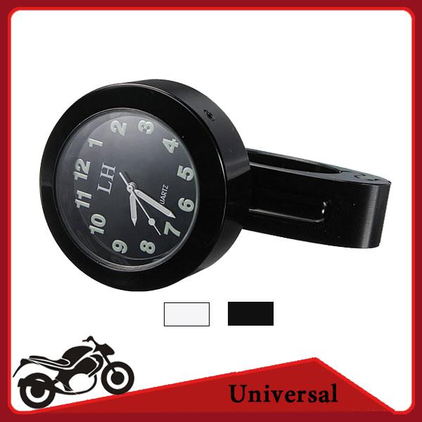 Universal Motorcycle Bike 7/8'' 1'' Handlebar Clock Dial Mount For  Honda Kawasaki Yamaha Suzuki Chopper Cruiser order<$18no