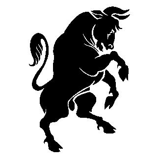 Car styling vinyl decal sticker dancing bull 13 x 9.5 cm motorcycle car reflective stickers 6 colors available