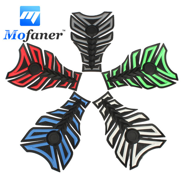 3D Rubber Motorcycle Modified Decal Sticker Gas Oil Fuel Tank Pad Protector Red Blue Green White Grey