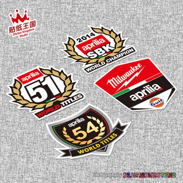 For Aprilia Racing RS4 RS125 RS250 Tuono Caponord RSV4 Moto helmet motorcycle Sticker moto bike Decal Waterproof 20