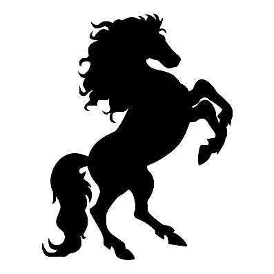 car auto dancing horse 13 cm x 10cm car motorcycle waterproof vinyl decals for car truck