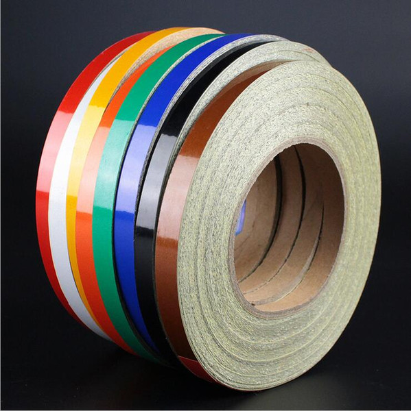 Hot 8 Color Car Stickers Universal Colorful Body Stick Reflect Automotive Sticker Decals Wholesale One Roll 450 cm Exterior Decoration