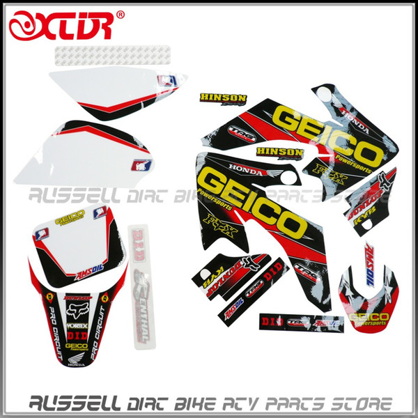 CRF50 sticker graphics Decals for Motorcycle Honda CRF50 dirt pit bike Style Motorcorss Parts Spare