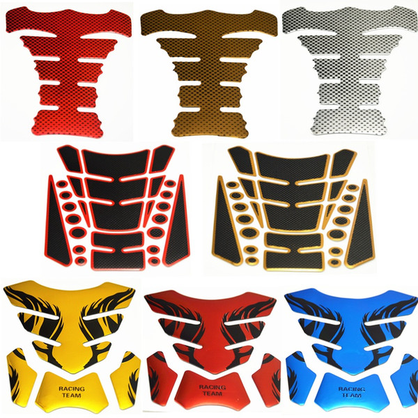 1x Tank Pad Tankpad Protector Sticker For Motorcycle Universal Fishbone 3D Rubber sticker Motorcycle Tank sticker Free Shipping