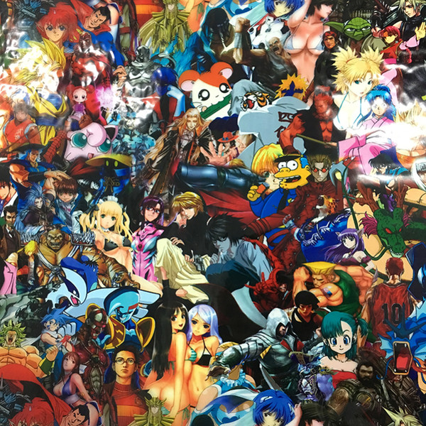 Free shipping!2M length hydro dipping film Width 0.5M cool cartoon liquid image film water transfer printing film WDF1435