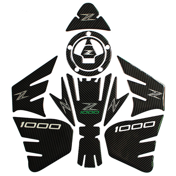 Motorcycle Carbon Fiber Triple Tree Clamp Decal Stickers For Z1000 2014 2015