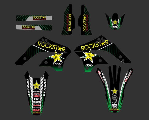 0239 Star New Style TEAM GRAPHICS&BACKGROUNDS DECALS STICKERS Kits for Kawasaki KX450F KXF450 2006 2007 2008