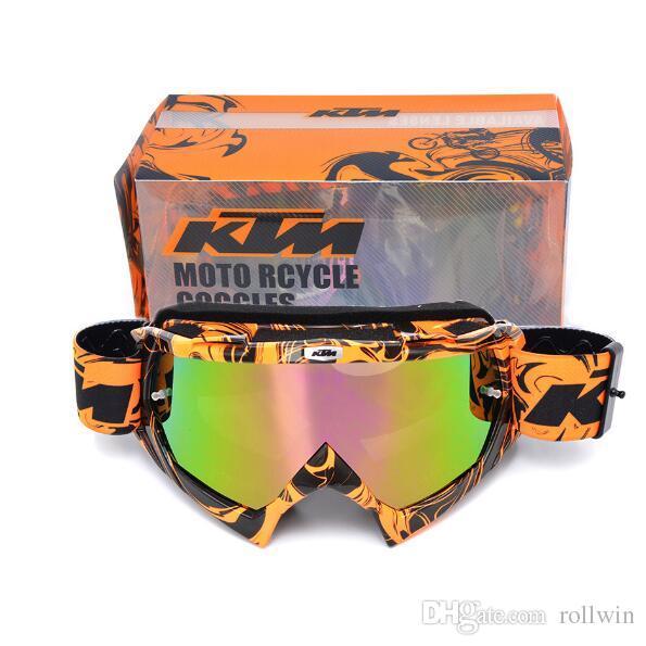 KTM brand Motocross goggles ATV DH MTB Dirt Bike Glasses Oculos Antiparras Gafas motocross Sunglasses Use For Motorcycle Helmet