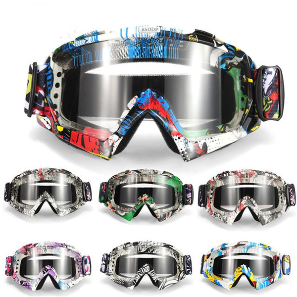 Motocross Goggles Motorcycle Glasses ATV MTB Windproof Skiing Moto Bike Goggles Dirt Bike Helmet Visors Lens