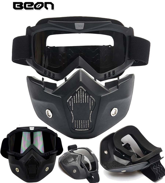 2016 New Authentic BEON Retro Harley models off-road motorcycle helmet goggles Cross country anti-fog goggles mask black color