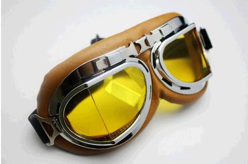 New Aviator Pilot Cruiser Motorcycle Scooter ATV Goggle Eyewear T08Y Clear Lens Brown lens Yellow lens silver lens colorful lens