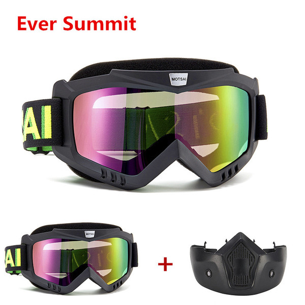 Motocross Goggles Motorcycle Glasses PU Dustproof Skiing Moto Bike Goggles Glass Dirt Bike Helmet Visors Eyewear Knight 2019 MOTSAI Quality