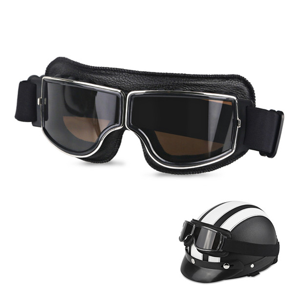 Foldable Retro Motorcycle Goggles Vintage Moto Biker Cycling Goggles Scooter Glasses