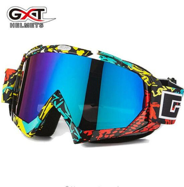 GXT Motorcycle Racing Eyewear Motocross Off-Road Dirt Bike ATV Googles Ski Snowboard Glasses For Men Women Colorful Lens