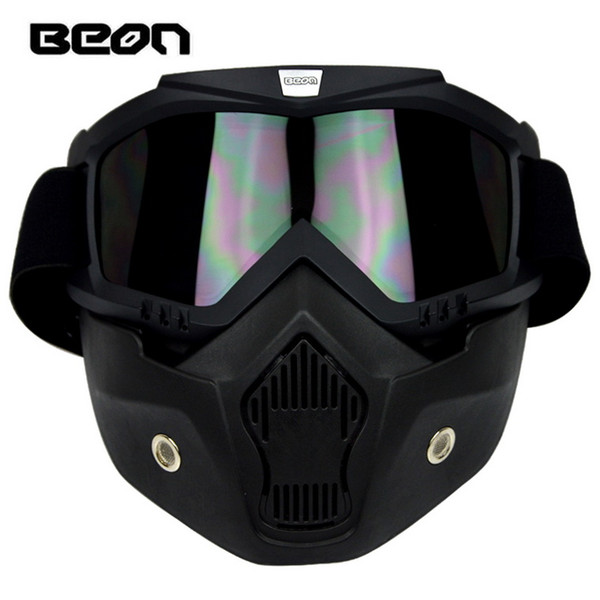 2016 New Authentic BEON Retro Harley models off-road motorcycle helmet goggles Cross country anti-fog goggles mask black color