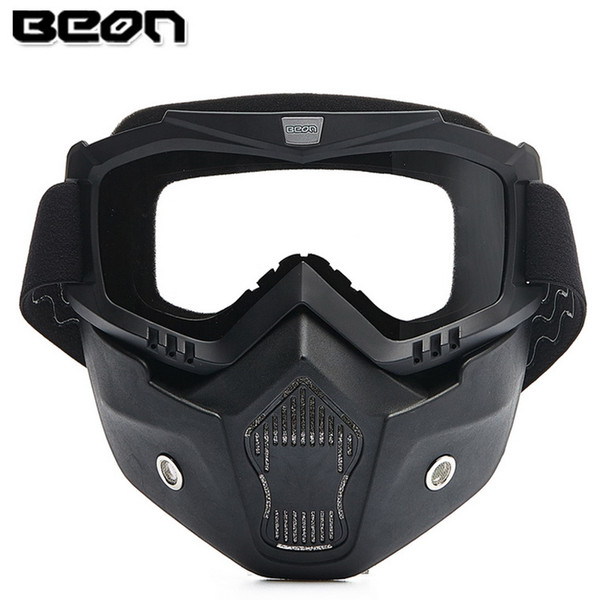 2016 New Authentic BEON Retro Harley models off-road motorcycle helmet goggles Cross country anti-fog goggles mask black color