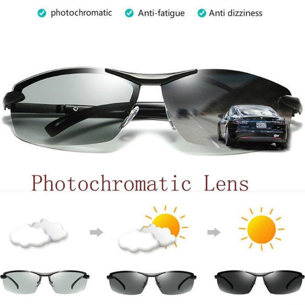 Men Sunglasses Polarized Photochromic Sunglasses Outdoor Driving Anti fatigue Anti dizziness Goggles UV400 100% UV protection