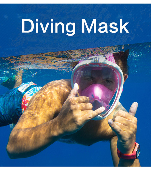 High Quality Adult Teenager Diving Mask Underwater Scuba Anti Fog Full Face Diving Mask Snorkeling Set with Anti-skid Ring Snorkel mask