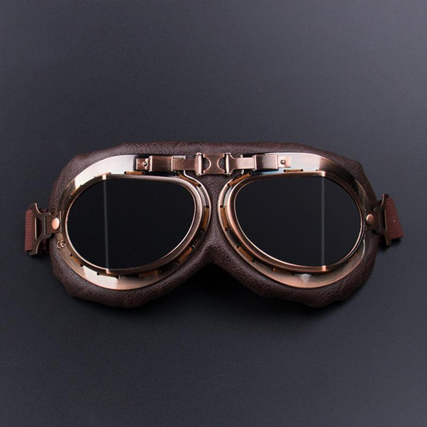 Motorcycle Goggles Glasses Vintage Motocross Classic Goggles Retro Aviator Pilot Cruiser Steampunk ATV Bike UV Protection Copper G10