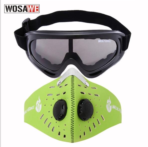 2pcs Motorcycle Goggles Mask Windproof Dustproof UV Protection Eye Glasses Safety Bicycle Motorcycle Tactical Eyewear Face Masks