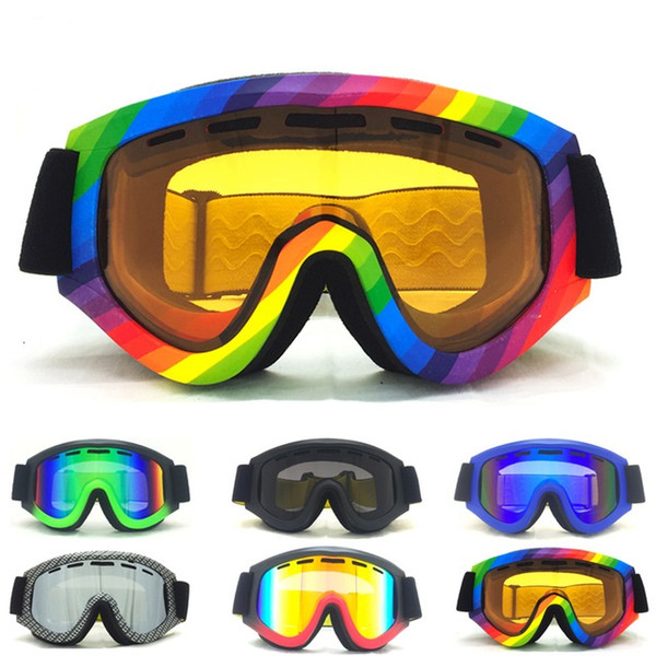 Motorcycle Goggles UV400 Protection Anti-fog windproof Ski Glasses for Skiing Outdoor Riding Double Lenses Hot Sell Free Shipping