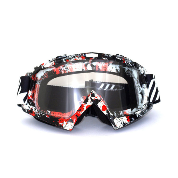 2017 New High quality Graffiti Frame transparent Sport racing off road motocross goggles glasses for motorcycle dirt bike