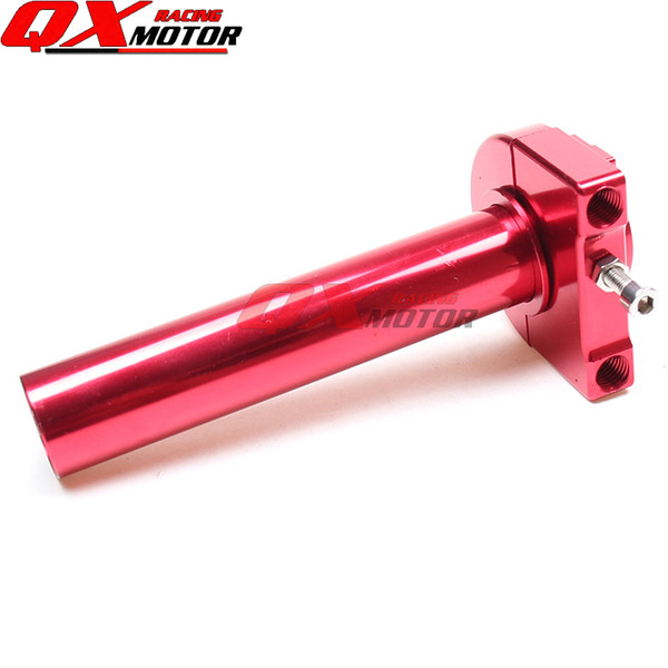 CNC Aluminum Anodized Red Throttle Grips Settle twist gas throttle handle For Gy6 Scooter Motorcycle Modified Free shipping