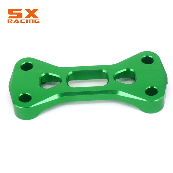 Motorcycle CNC Green Upper Handlebar Handle Bar Mount Clamps For KX125 06-08 KX250 05-08 KX250F 05-12 KX450F 06-16