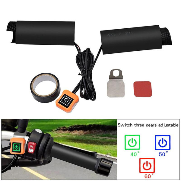 12V Lntelligent Temperature Control Third Gear Heated Grips Inserts Handlebar Hand Warmers For Universal Grip ATV Motorcycle