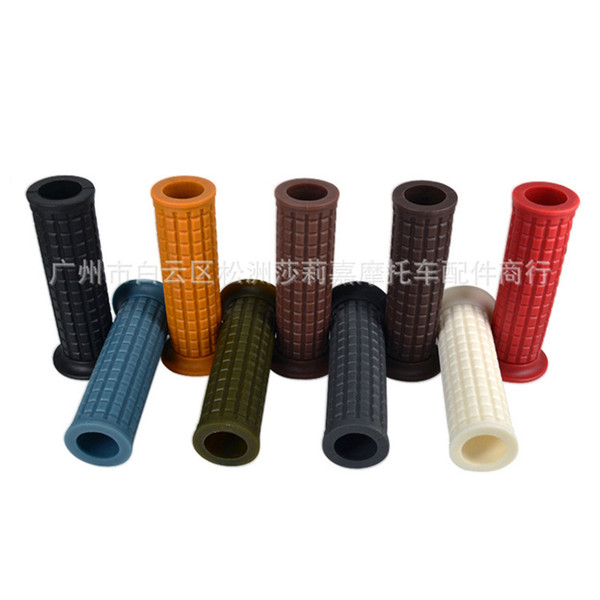 22MM 24MM Motorcycle Vintage Handle Grips Universal Rubber handlebar scooter grips Hand Grip classic Cafe Racer Bobber Custom