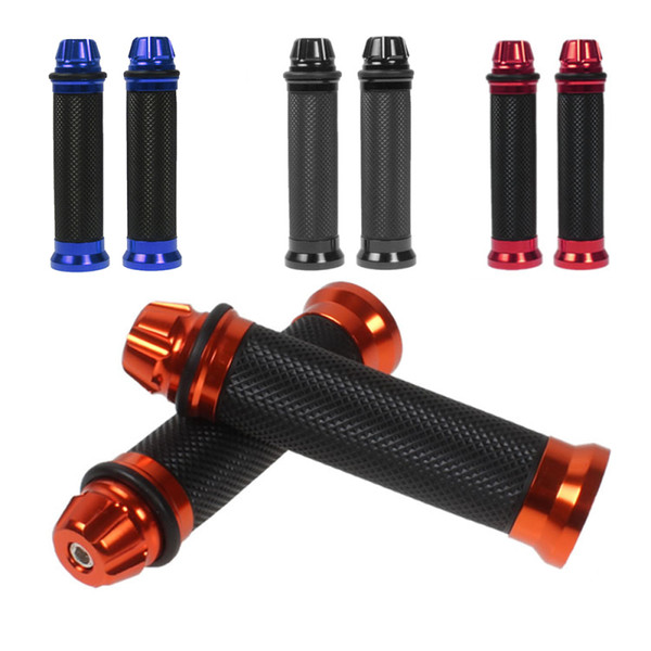 Motorcycle Aluminum Rubber Porous Carved Motorcycle Handle Bar Grips 7/8