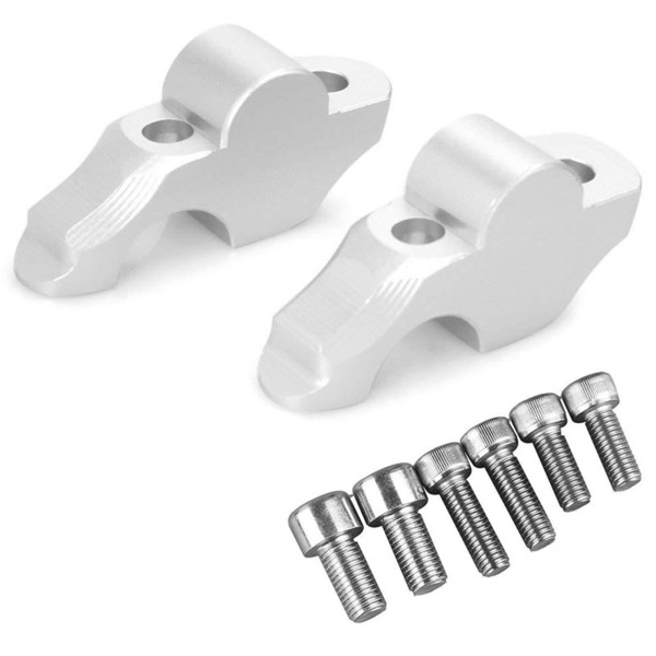 Handlebar Riser Up 28Mm Clamp Back Move 25Mm Mount For R Ninet R Ninet R9T 14- 18(Silver)