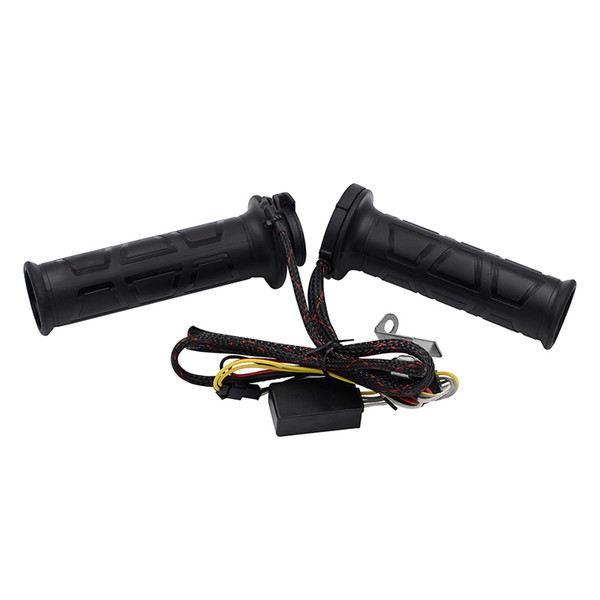 22mm 12-24V Universal Motorcycle Heated Grips Hand Warmer kit Quick Warm With Switch Adjustable 50-70 degree