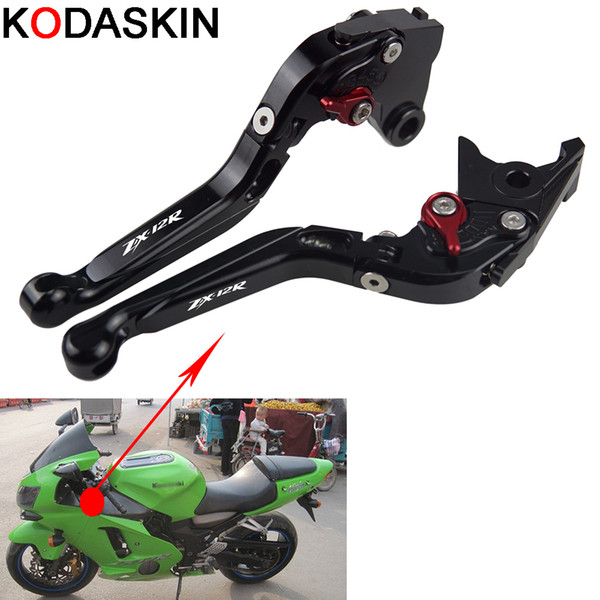 KODASKIN Folding Extendable Brake Clutch Levers for ZX-12R 2000-2005 Motorcycle Adjustable Handle Levers