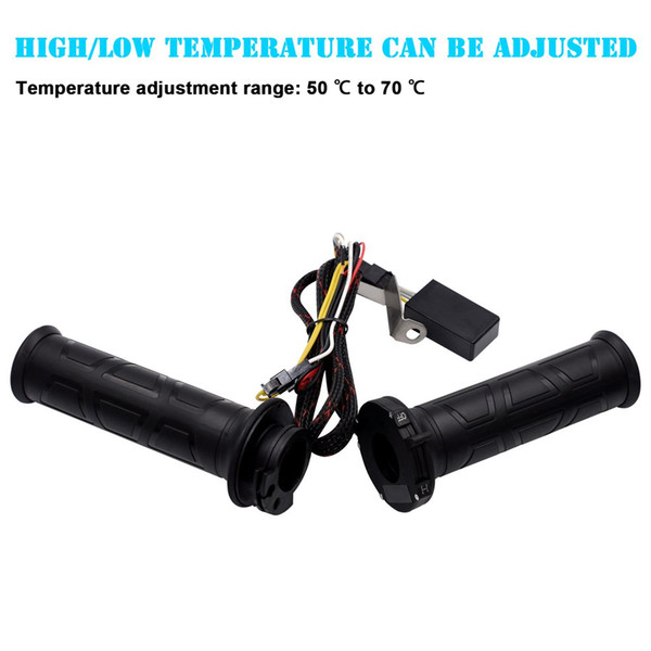 Easy To Install Adjustable Motorcycle Heated Grips Universal Motorcycle Motorbike Bike Handlebar Warm Grips