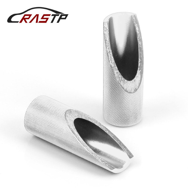 RASTP - High Quality 2Pcs Aluminum Motorcycle Motorbike Foot Pegs for Honda Ruckus Zoomer Motor Accessories Silver RS-ENL015