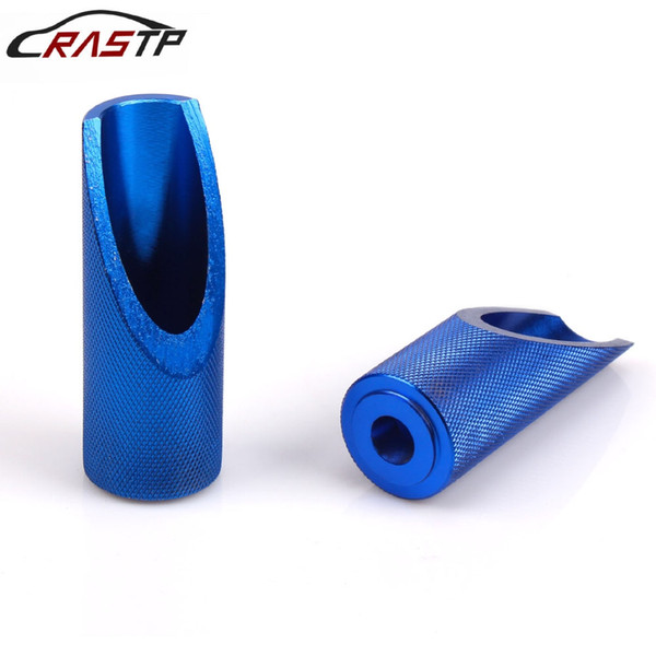 RASTP-High quality 1 Pair Motorcycle Aluminum Foot Pegs for Honda Ruckus Zoomer Motorcycle Foot Rests Blue RS-ENL015