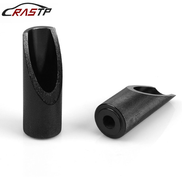 RASTP-High quality 1 Pair Motorcycle Aluminum Foot Pegs for Honda Ruckus Zoomer Motorcycle Foot Rests Black RS-ENL015