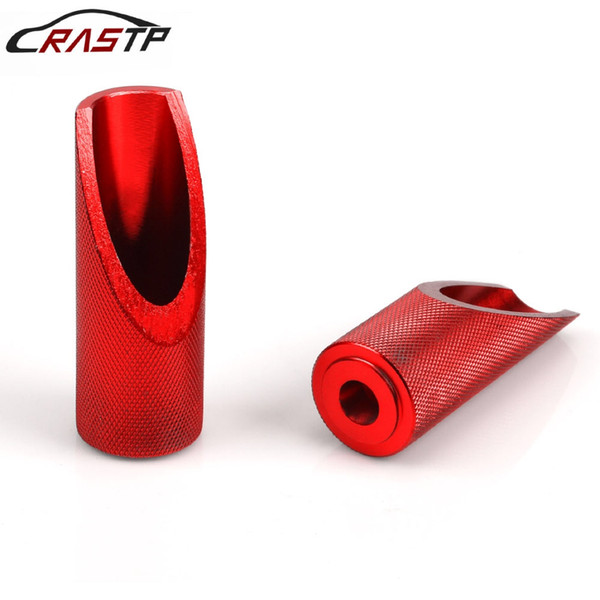 RASTP-High quality 1 Pair Motorcycle Aluminum Foot Pegs for Honda Ruckus Zoomer Motorcycle Foot Rests Red RS-ENL015