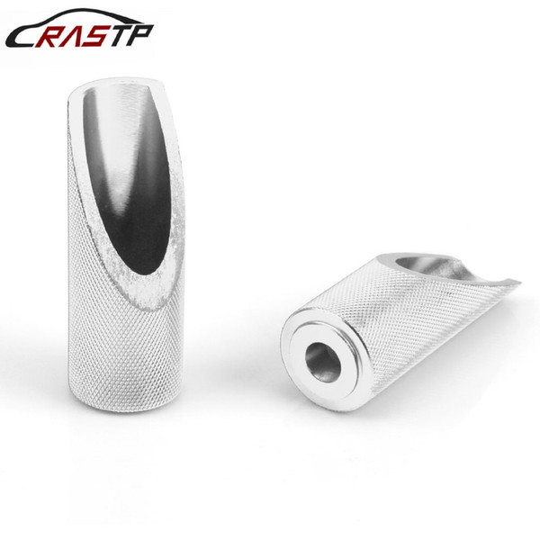 RASTP-High quality 1 Pair Motorcycle Aluminum Foot Pegs for Honda Ruckus Zoomer Motorcycle Foot Rests Silver RS-ENL015