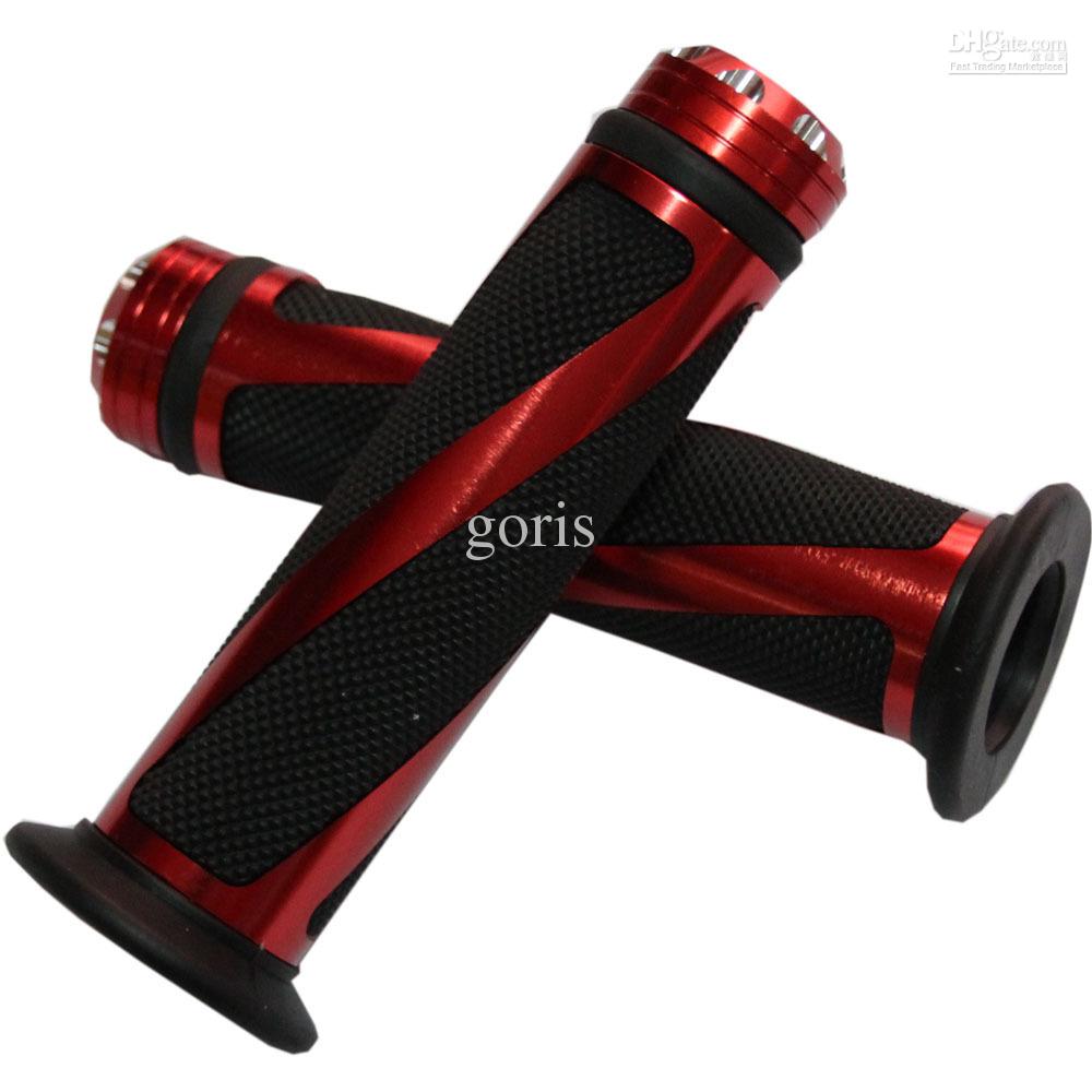 Scooter handle grip 22mm handle grips Motorcycle Dirt Bike handlegrips Aluminum & Rubber 7/8'' CNC Handle Bar Hand Grips BLACK & RED