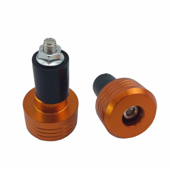 Motorcycle Handlebar Ends,7/8'' Handle Bar Slider Caps Weight Plugs CNC Aluminum (Orange)