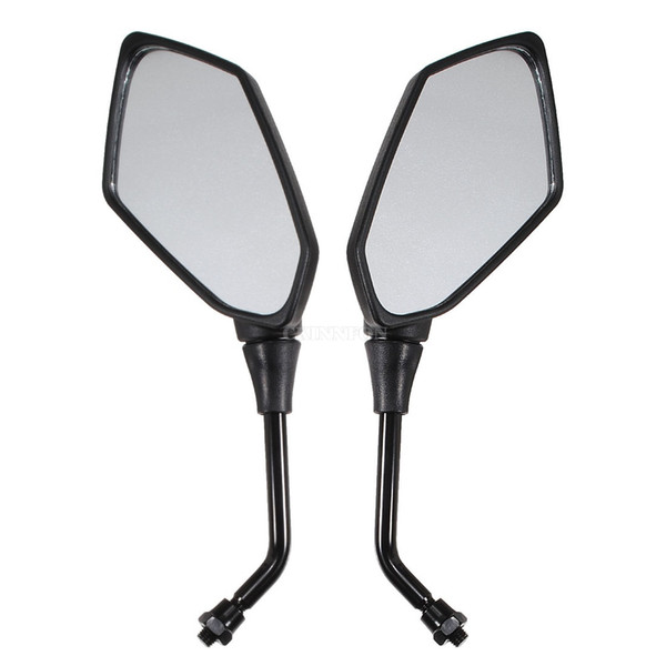 DHL 40PCS 2pcs/set Universal 10MM Mirrors Rearview Mirror Motorcycle Aluminium Black