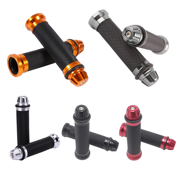 2Pcs Motorcycle Handlebar CNC Aluminum Rubber Gel Hand Grips for 22mm Handle Bar Motocross Moto Motocicleta Refit Accessories