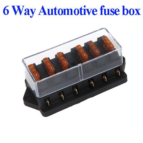 Universal Car Truck Vehicle 6 Way Circuit Automotive Middle-sized Blade Fuse Box Block Holder Wholesale