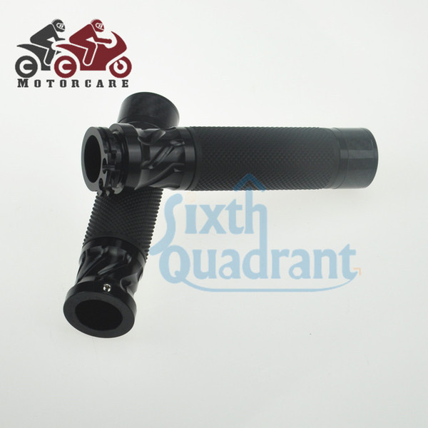 Free Shipping Universal CNC Aluminum Rubber Motorcycle Hand Grips for most of motocycle with 7/8