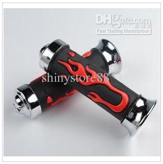 Universal Moto Motorcycle Chopper Handlebar Grips flame Hand Grips Rubber Y42010-C LG16 Material: High quality durable PVC