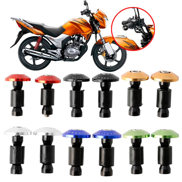 2PCS Aluminum Handlebars CNC Handlebar Grips Slider Cap Plug Handlebars Levers Motorcycle Dirt Bike Aluminum Bar End Motorcycle